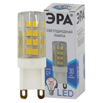 Лампа светодиодная ЭРА LED smd JCD-3.5w-840-G9-220V-corn-ceramics