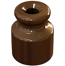 Керамический изолятор для ретро провода коричневый (100шт) 