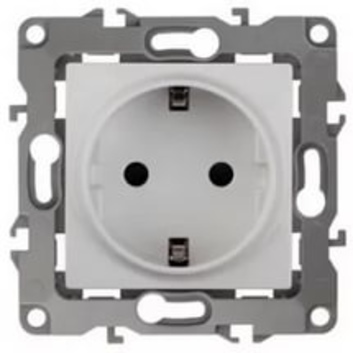 12-2101-15 Розетка 2Р+Е 16АХ-250В перламутр Schuko ЭРА