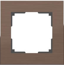 WL03-Frame-01 Рамка на 1 пост (серо-коричневая,basic) Werkel
