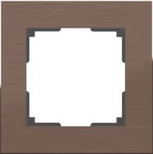 WL03-Frame-01 Рамка на 1 пост (серо-коричневая,basic) Werkel