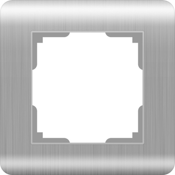 WL12-Frame-01 Рамка на 1 пост (серебряный) Werkel