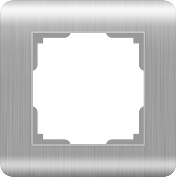 WL12-Frame-01 Рамка на 1 пост (серебряный) Werkel