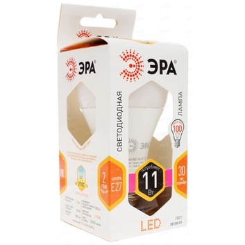 Лампа светодиодная ЭРА LED smd A60-11w-827-E27