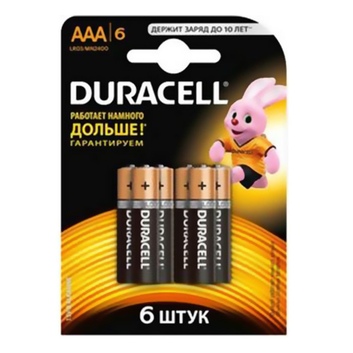 Элемент питания Durasell LR03-6BL BASIC СНЯТ