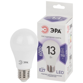 Лампа светодиодная ЭРА LED smd A60-13w-860-E27