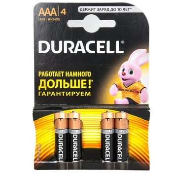 Элемент питания Durasell LR03-4BL BASIC CN СНЯТ