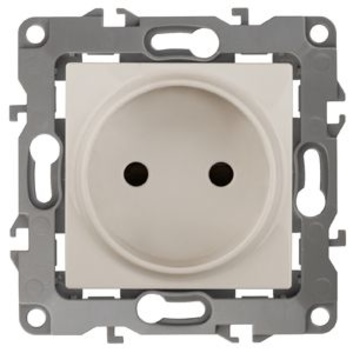 12-2005-02 Розетка 2P 16А-250В IP20 слоновая кость б/м.лапок ЭРА