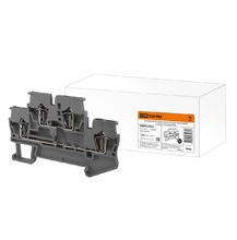 хххЗажим клеммный безвинтовой (ДЗКБ) 1,5 мм2 17,5А серый двухуровневый TDM (60шт)