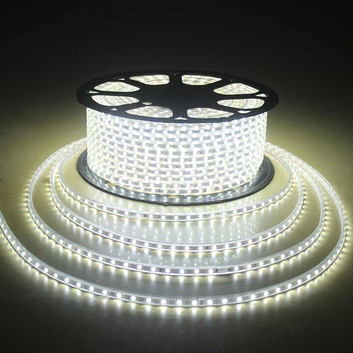 Лента светодиодная SMD5730 60LED/m 220V IP67 6,5х 13мм  белый (142-701)