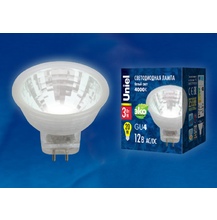 LED-MR11-3W/NW/GU4 220V GLZ21TR  Прозрачная 4000К лампа светодиодная Uniel