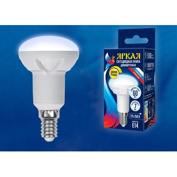 LED-R50-7W/4000K/Е14 FR /DIM PLP01WH лампа светодиодная Uniel