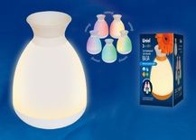 ULD-R200 LED/100Lm/3000K/RGB WHITE Настольный светильник-ваза .Сенсорный выключатель.