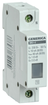 Разрядник ОПС1-C 1Р 10/40кА 230В GENERICA ИЭК